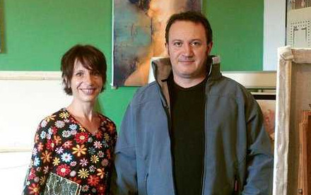 Karin et Axel dans l'Ateliers