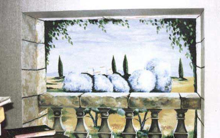 Peinture murale dans un bureau